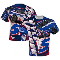 Men's Hendrick Motorsports Team Collection White Kyle Larson HendrickCars.com Sublimated Dynamic Total Print T-Shirt