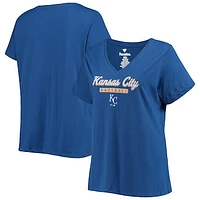 Women's Royal Kansas City Royals Plus Size V-Neck T-Shirt