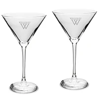 Wellesley Blue Two-Piece Traditional 10oz. Martini Glass Set