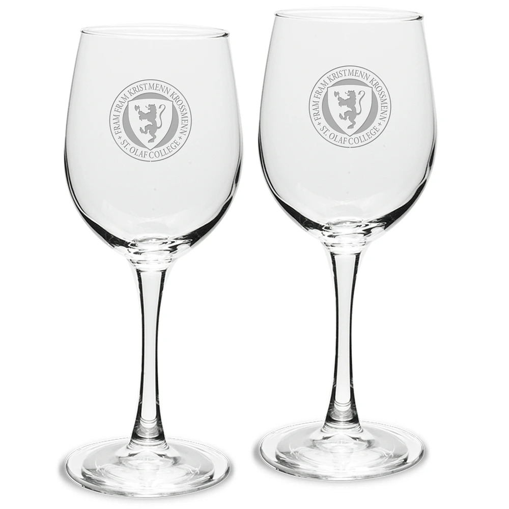 St. Olaf Oles 12oz. 2-Piece Traditional White Wine Glass Set
