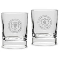 Washington College Shoremen 11.75oz. Square Double Old Fashioned Glass Set