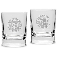 St John Fisher Cardinals 11.75oz. Square Double Old Fashioned Glass Set