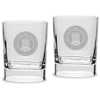 Gettysburg Bullets 11.75oz. Square Double Old Fashioned Glass Set