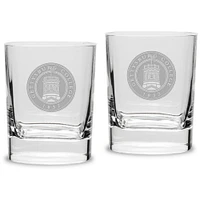Gettysburg Bullets 11.75oz. Square Double Old Fashioned Glass Set
