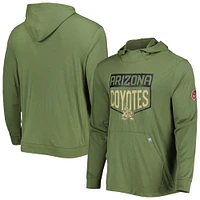 Men's Levelwear Olive Arizona Coyotes Thrive Tri-Blend Pullover Hoodie