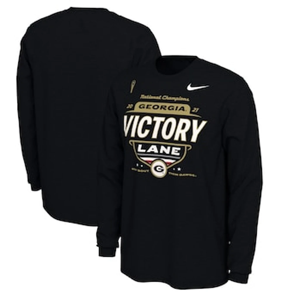 Men's Nike Black Georgia Bulldogs College Football Playoff National Champions Locker Room Long Sleeve T-Shirt