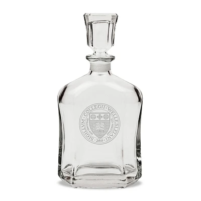 Wellesley Blue 23.75oz. Logo Crystal Whisky Decanter