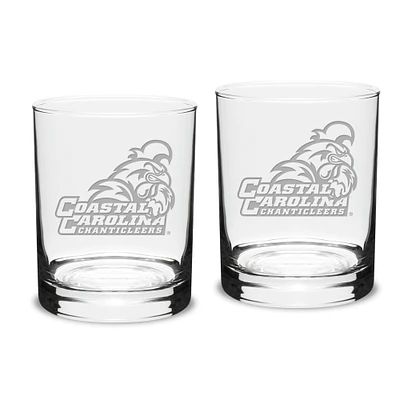 Coastal Carolina Chanticleers 14oz. 2-Piece Classic Double Old-Fashioned Glass Set