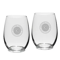Carleton Knights 15oz. 2-Piece Stemless Wine Glass Set
