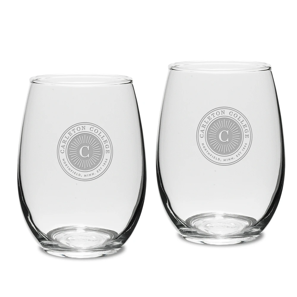 Carleton Knights 15oz. 2-Piece Stemless Wine Glass Set