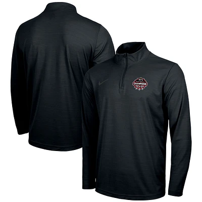 Men's Nike Black Georgia Bulldogs College Football Playoff 2021 National Champions Intensity Performance Quarter-Zip Top