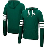 Men's Colosseum Green Michigan State Spartans Lebowski Hoodie Long Sleeve T-Shirt