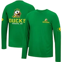 Men's Colosseum Green Oregon Ducks Mossy Oak SPF 50 Performance Long Sleeve T-Shirt