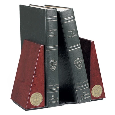 Gold Northeastern Huskies Rosewood Bookends