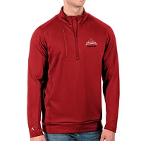 Men's Antigua Red Georgia Bulldogs College Football Playoff 2021 National Champions Generation Quarter-Zip Pullover Top