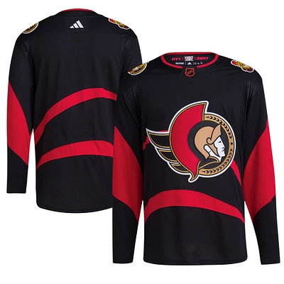 Men's adidas Black Ottawa Senators Reverse Retro 2.0 Authentic Blank Jersey