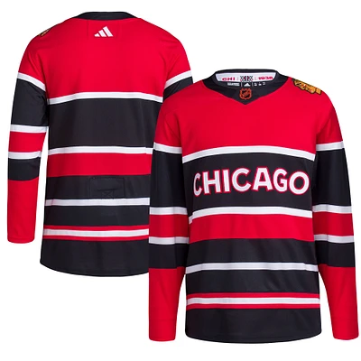 Men's adidas Red Chicago Blackhawks Reverse Retro 2.0 Authentic Blank Jersey