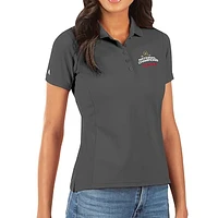 Women's Antigua Charcoal Georgia Bulldogs College Football Playoff 2021 National Champions Legacy Pique Polo