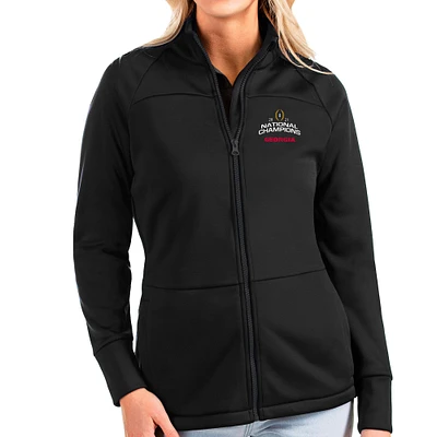 Women's Antigua Georgia Bulldogs College Football Playoff 2021 National Champions Links Full-Zip Golf Jacket