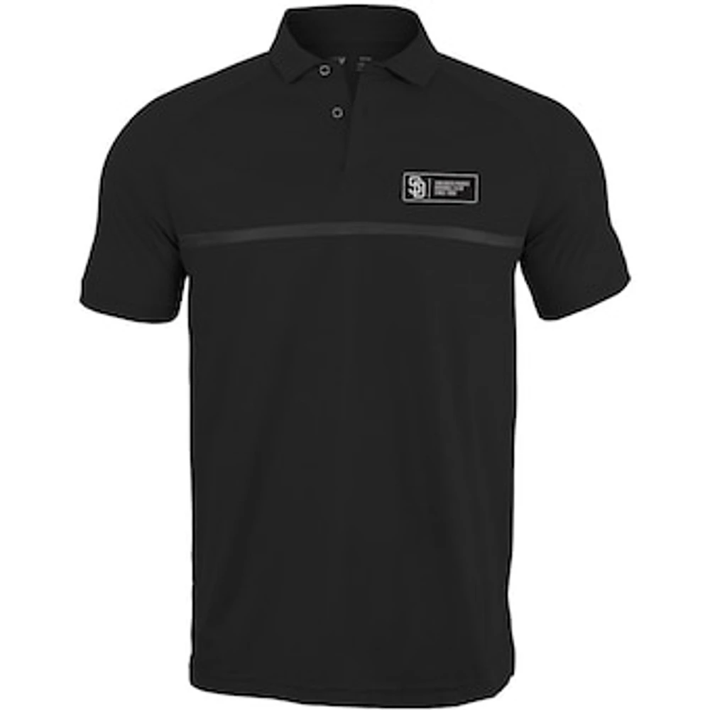 Men's Levelwear Black San Diego Padres Blackout Sector - Polo