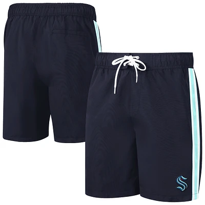 Men's G-III Sports by Carl Banks Deep Sea Blue Seattle Kraken Sand Beach Swim Shorts