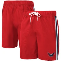 Men's G-III Sports by Carl Banks Red/Navy Washington Capitals Sand Beach Swim Shorts