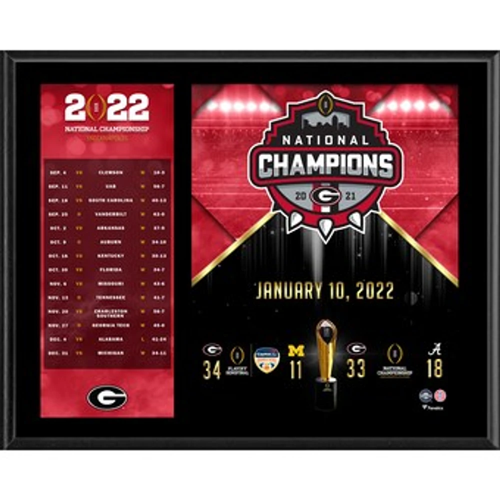 Georgia Bulldogs 12" x 15" 2021 College Football Playoff Champions Sublimated Plaque