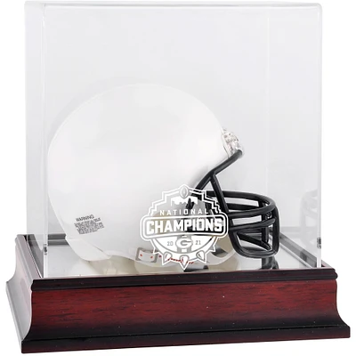 Georgia Bulldogs 2021 College Football Playoff Champions Mahogany Mini Helmet Display Case