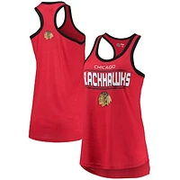 Women's G-III Sports by Carl Banks Red Chicago Blackhawks Showdown Slub Racerback Tank Top