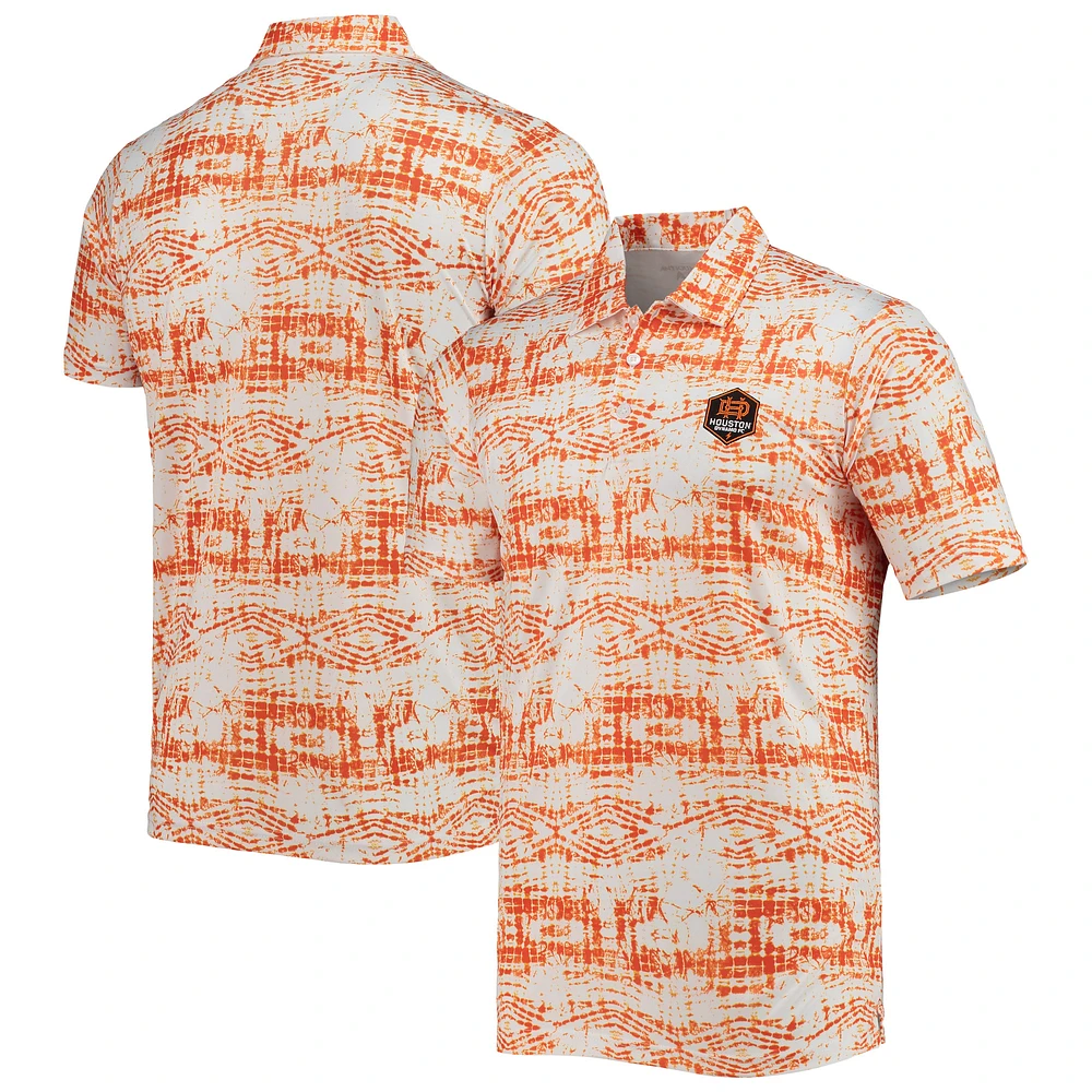 Men's Antigua Orange Houston Dynamo FC Vivid Polo