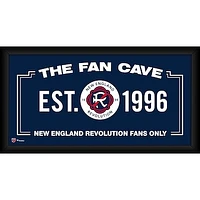 New England Revolution 10" x 20" Framed Fan Cave Collage