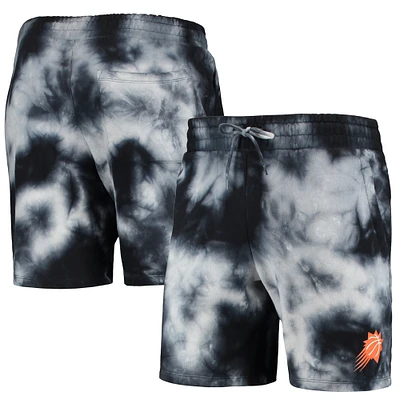 Men's New Era Black Phoenix Suns Fleece Tie-Dye Shorts