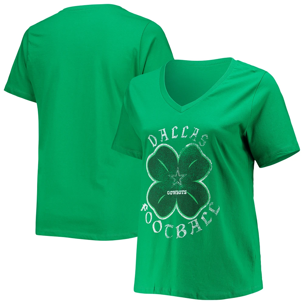 Women's Fanatics Green Dallas Cowboys Plus Celtic T-Shirt