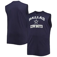 Men's Navy Dallas Cowboys Big & Tall Muscle Tank Top