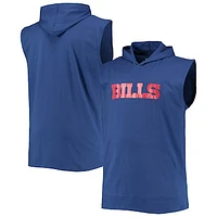 Men's Royal Buffalo Bills Big & Tall Muscle Sleeveless Pullover Hoodie