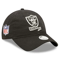 Women's New Era Black Las Vegas Raiders 2022 Sideline Adjustable 9TWENTY Hat