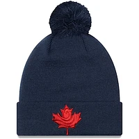 Men's New Era Deep Sea Blue Vancouver Whitecaps FC Jersey Hook - Cuffed Knit Hat with Pom