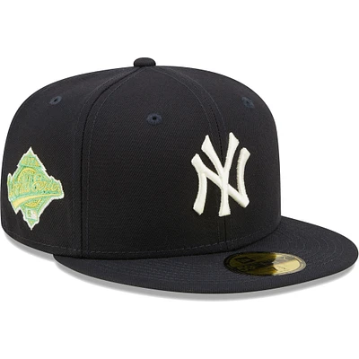 Men's New Era Navy New York Yankees 1996 World Series Champions Citrus Pop UV 59FIFTY Fitted Hat