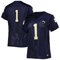 Women's Under Armour #1 Navy Notre Dame Fighting Irish Replica Football Jersey