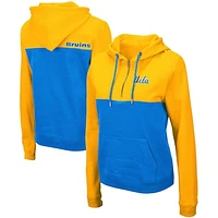 Women's Colosseum Gold/Blue UCLA Bruins Aidan Lightweight Half-Zip Hoodie