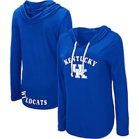 Women's Colosseum Royal Kentucky Wildcats My Lover Lightweight Hooded Long Sleeve T-Shirt