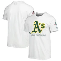 Men's New Era White Athletics Historical Championship T-Shirt