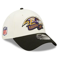 Men's New Era Cream/Black Baltimore Ravens 2022 Sideline - 39THIRTY 2-Tone Flex Hat