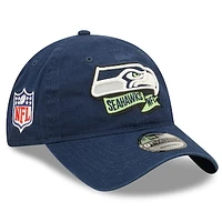 Youth New Era Navy Seattle Seahawks 2022 Sideline - 9TWENTY Adjustable Hat