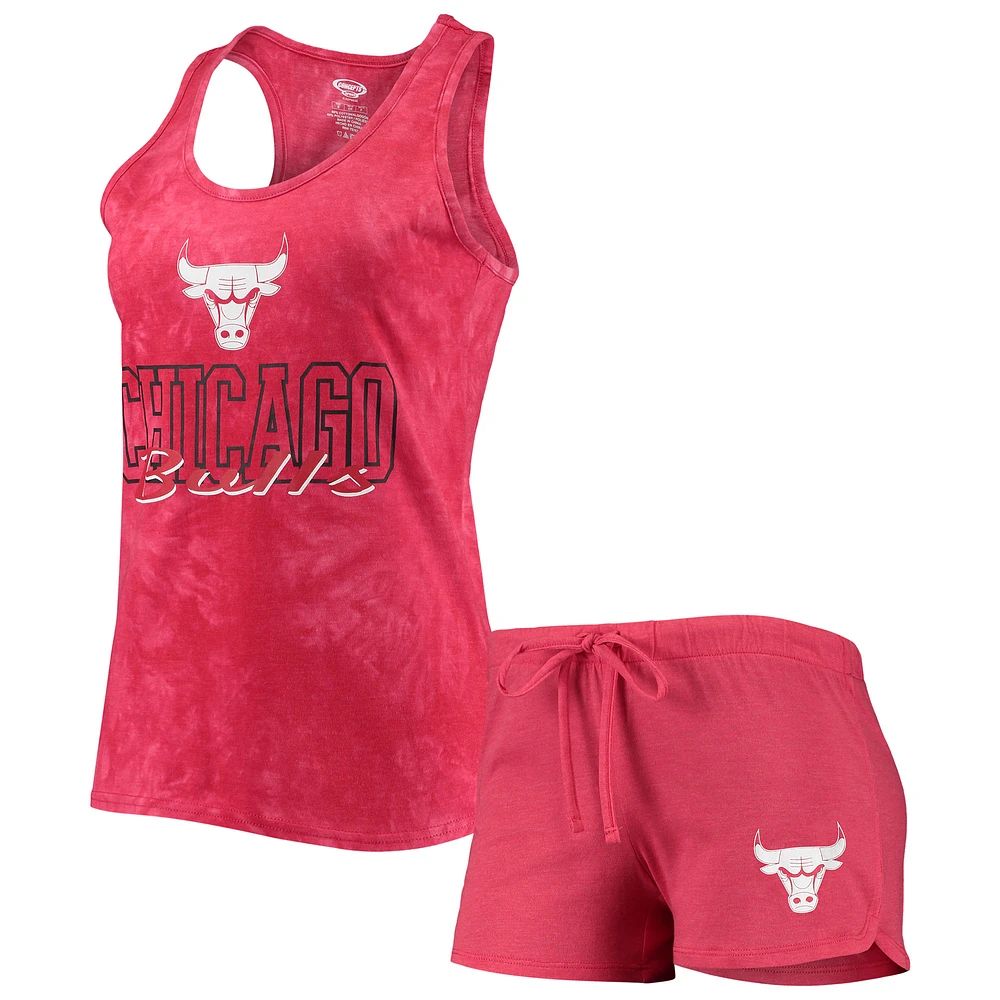 Women's Concepts Sport Red Chicago Bulls Billboard Racerback Tank Top & Shorts Sleep Set