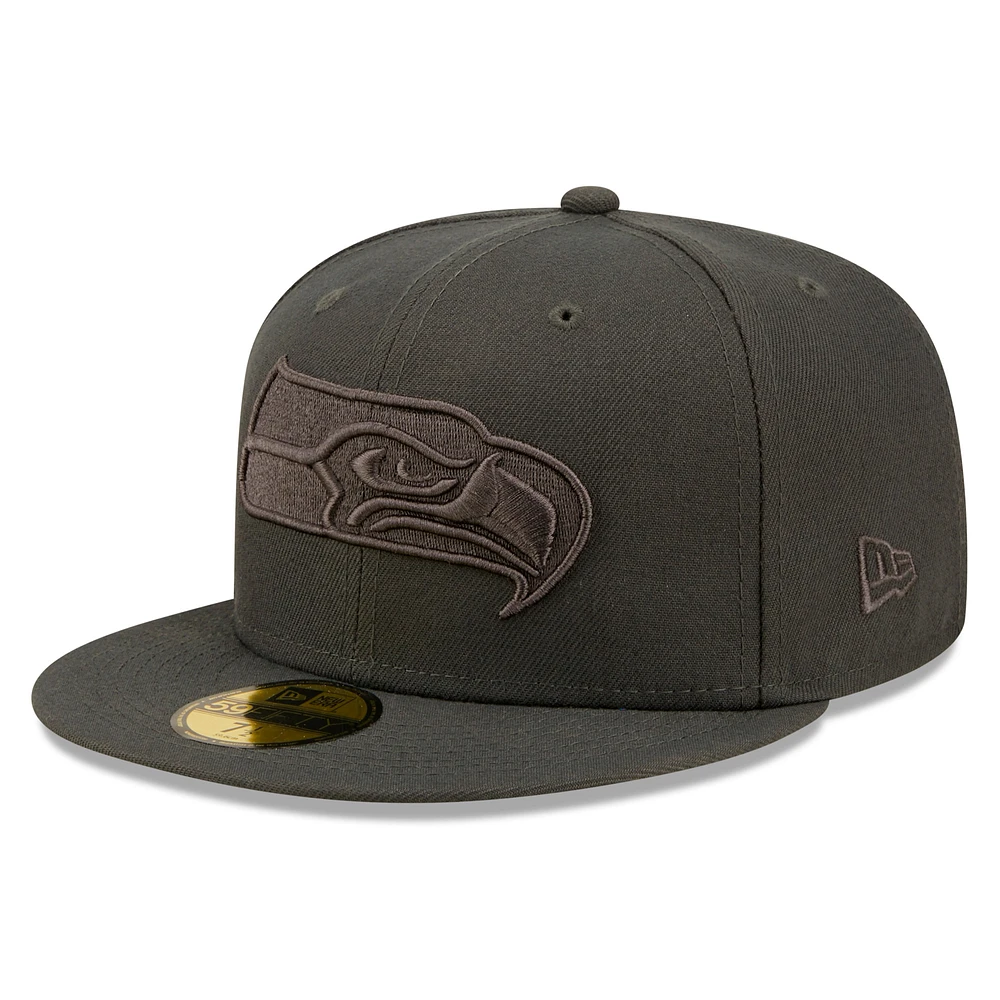 Men's New Era Graphite Seattle Seahawks Color Pack 59FIFTY - Fitted Hat