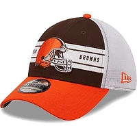 Men's New Era Brown/Orange Cleveland Browns Team Banded 39THIRTY - Flex Hat