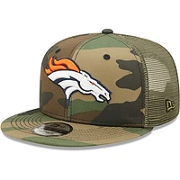 Men's New Era Camo/Olive Denver Broncos Trucker 9FIFTY - Snapback Hat