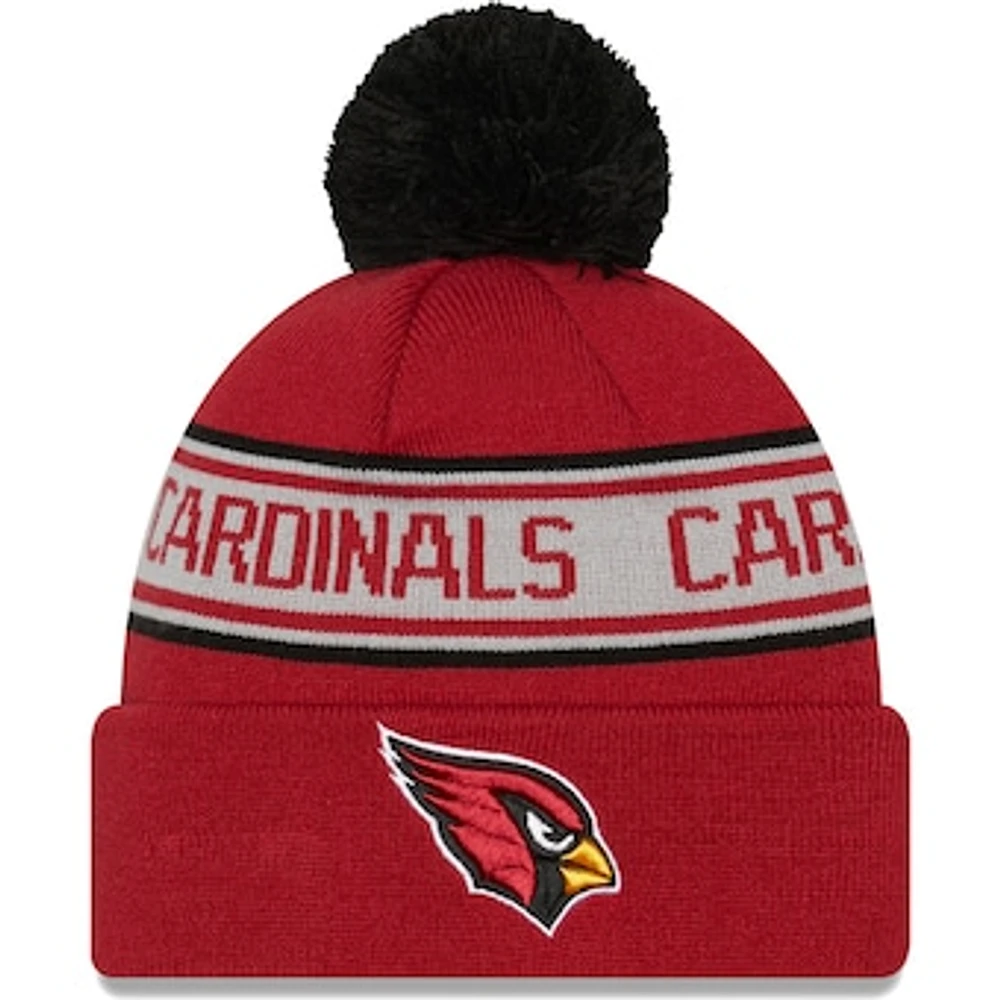 Men's New Era Cardinal Arizona Cardinals Repeat - Cuffed Knit Hat with Pom