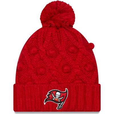 Women's New Era Red Tampa Bay Buccaneers Toasty Cuffed Pom Knit - Hat